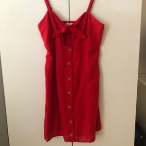Red summer dress